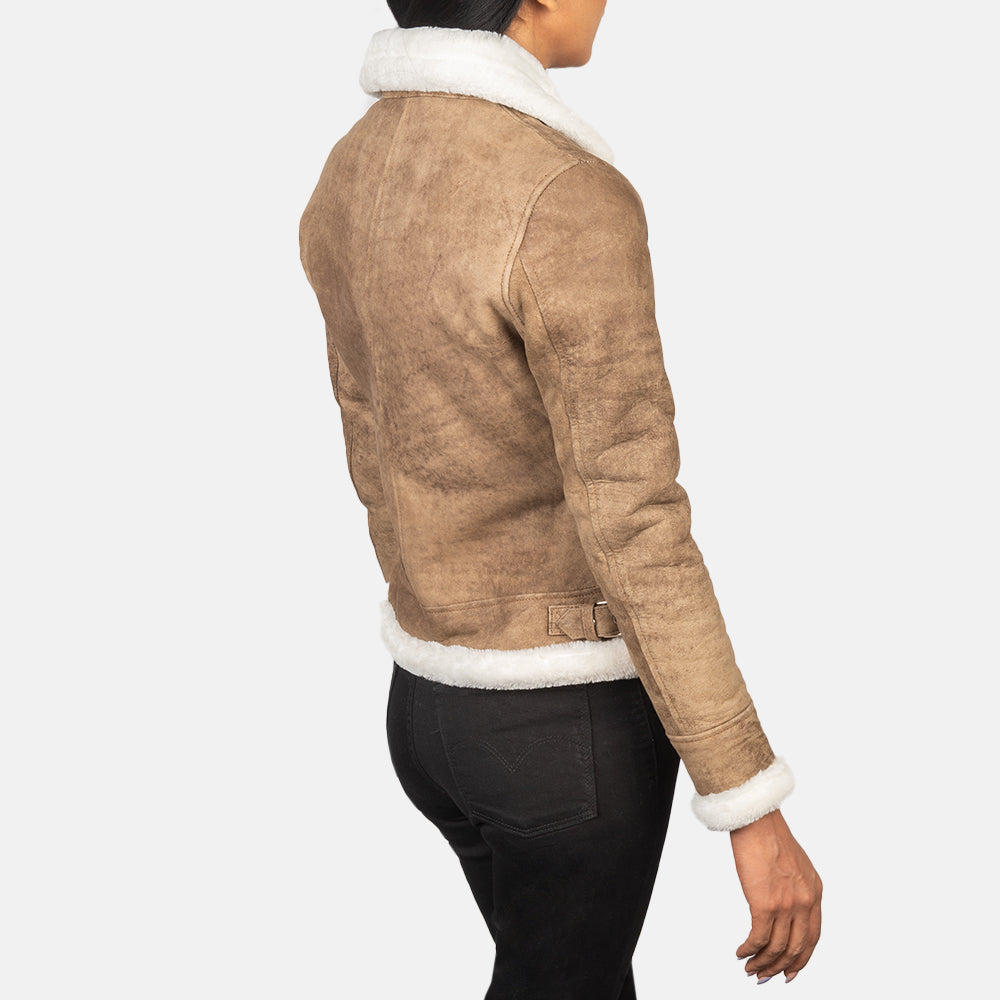
Sherilyn B-3 Noir Blouson Bombardier en Cuir pour Femme – alternate product view 5