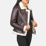 
Sherilyn B-3 Noir Blouson Bombardier en Cuir pour Femme – alternate product view 6