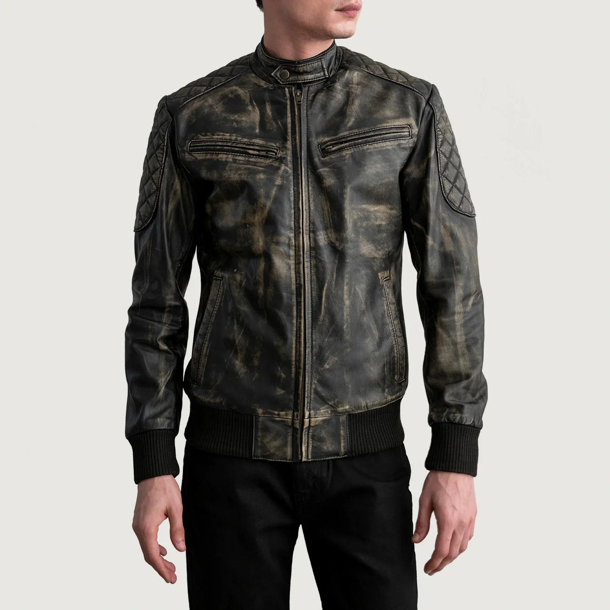 Sven Blouson Bomber en Cuir pour Homme – Vue produit alternative 3