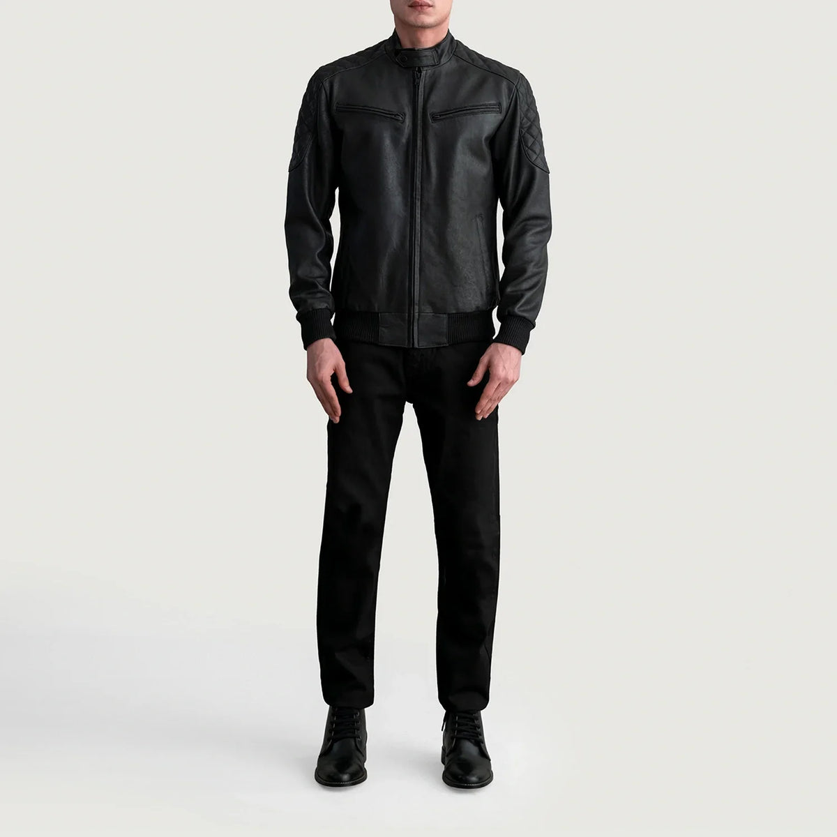 Sven Blouson Bomber en Cuir pour Homme – Vue produit alternative 4