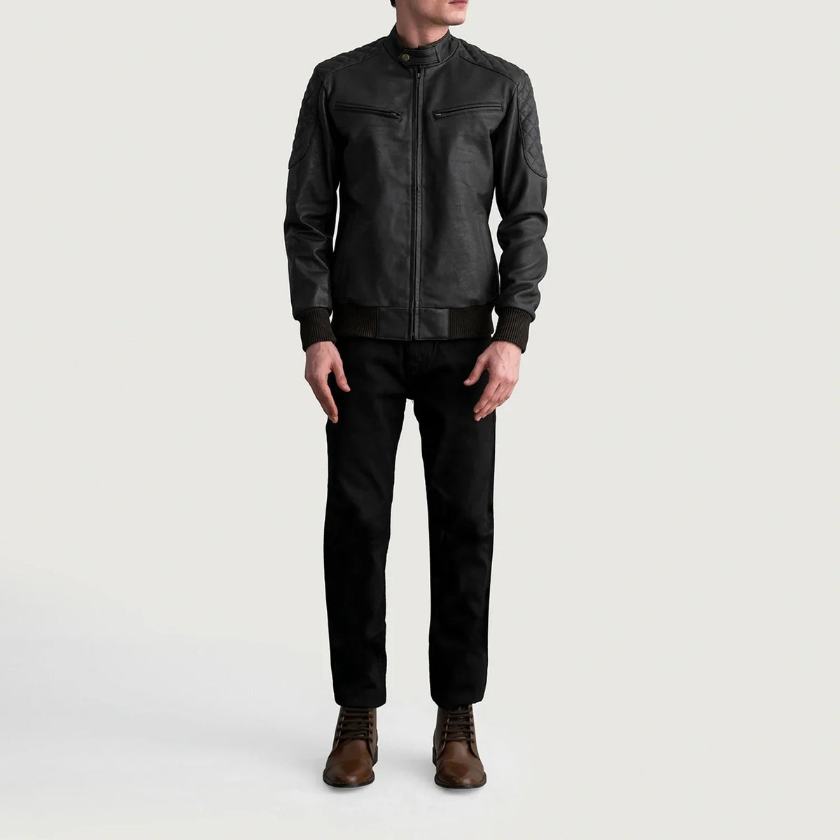Sven Blouson Bomber en Cuir pour Homme – Vue produit alternative 4