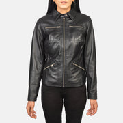 Tomachi Rouge Veste en Cuir pour Femme – Vue produit alternative 4