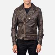 Vincent Noir Veste Motard en Cuir pour Homme – Vue produit alternative 3