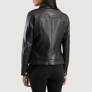 Vixen Classic Collar Veste en Cuir pour Femme – Vue produit alternative 5