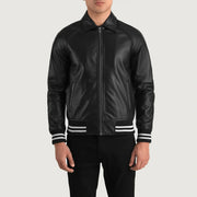 Walton Varsity Veste en Cuir pour Homme – Vue produit alternative 4