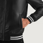 Walton Varsity Veste en Cuir pour Homme – Vue produit alternative 6