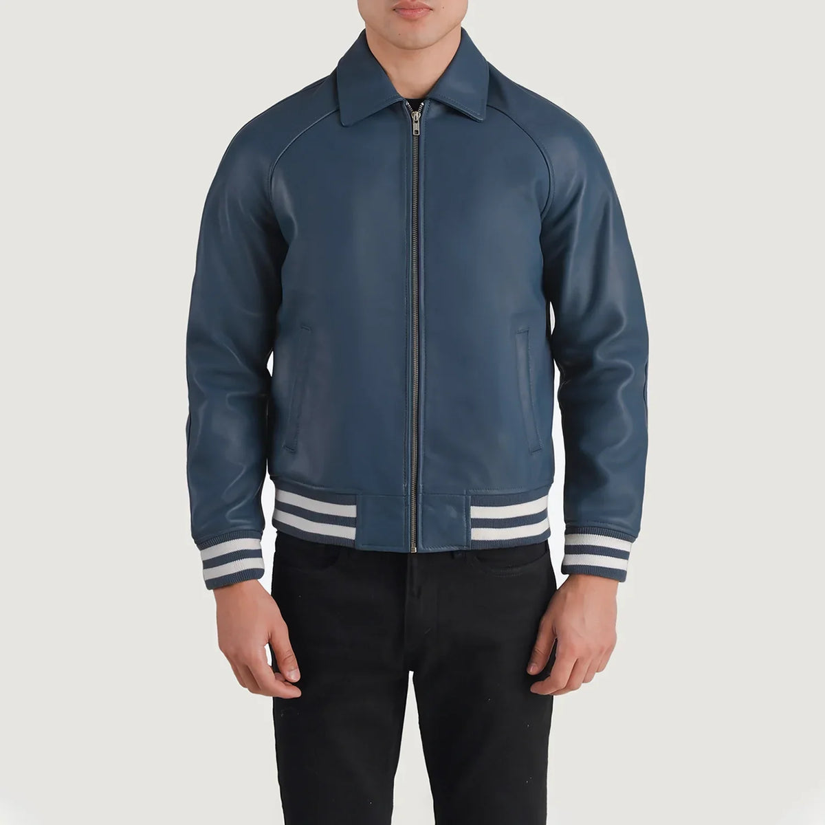Walton Varsity Veste en Cuir pour Homme – Vue produit alternative 1