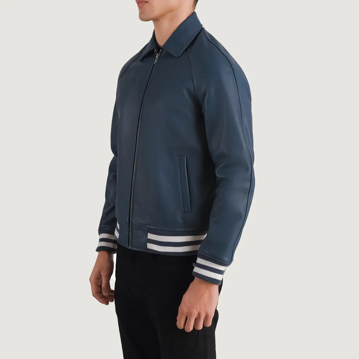 Walton Varsity Veste en Cuir pour Homme – Vue produit alternative 2