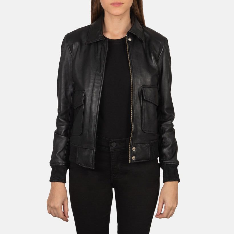 Westa A-2 Blouson Bombardier en Cuir pour Femme