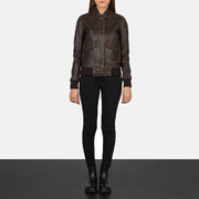 Westa A-2 Blouson Bomber en Cuir pour Femme – Vue produit alternative 3