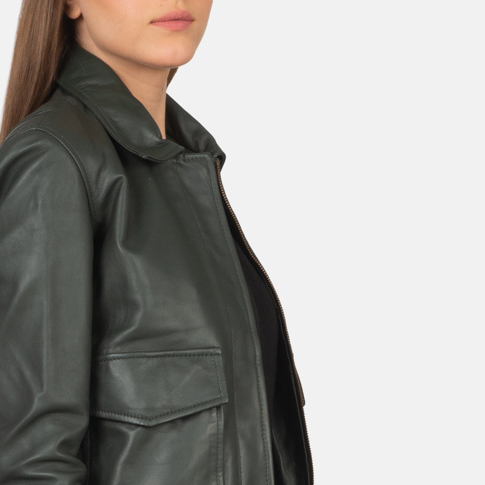 Westa A-2 Blouson Bomber en Cuir pour Femme – Vue produit alternative 6