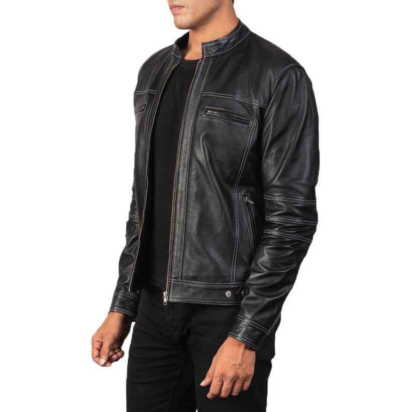 Youngster Veste Motard en Cuir pour Homme