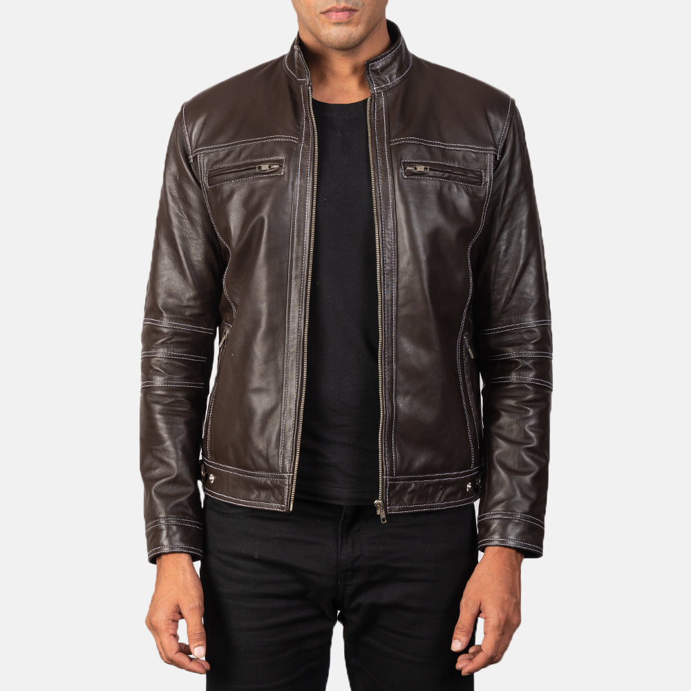 Youngster Veste Motard en Cuir pour Homme – Vue produit alternative 1