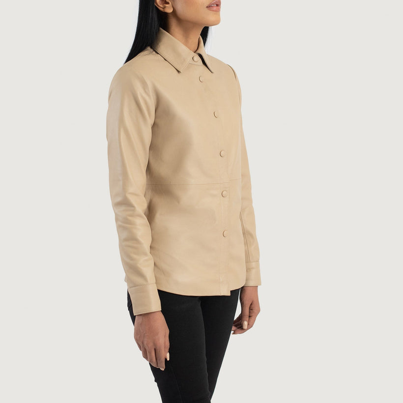 Zenith Shirt Veste en Cuir pour Femme