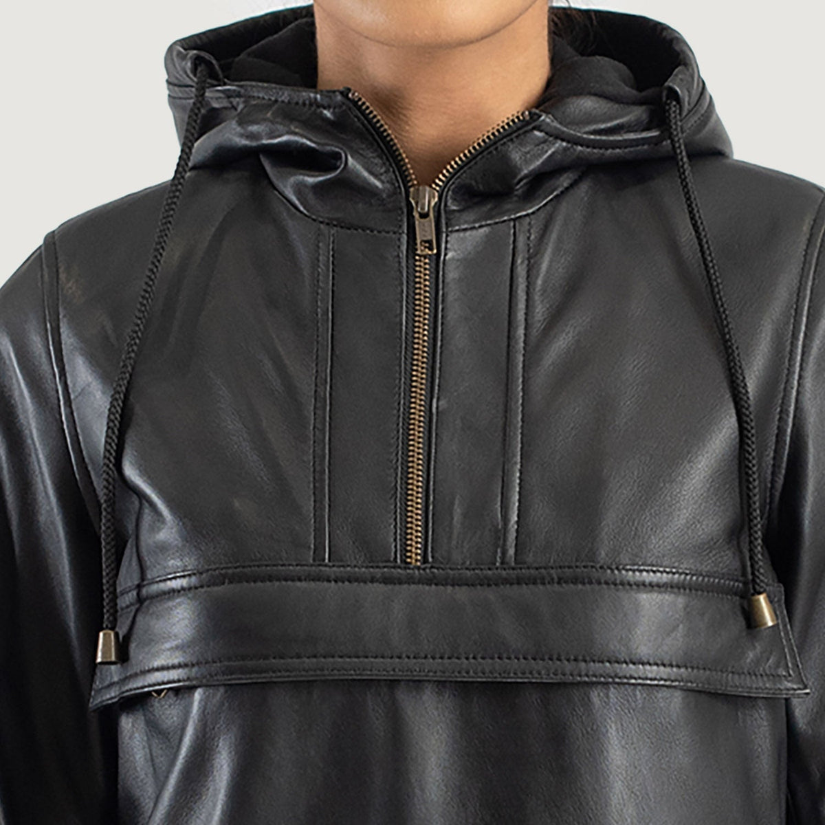 Zest Hooded Pullover Veste en Cuir pour Femme – Vue produit alternative 6