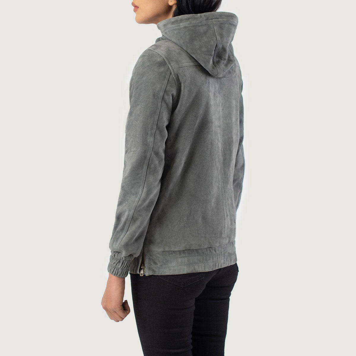 Zest Hooded Pullover Veste en Cuir pour Femme – Vue produit alternative 5